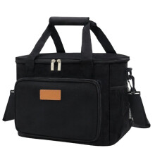 Large Capacity Oxford Cloth Waterproof Insulated Bag for Outdoor Picnics and Ice Packs Black