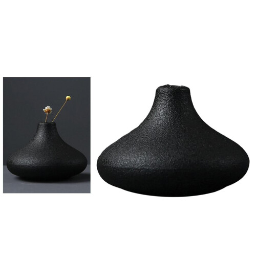 Schwarze Keramik-Blumenvasen, 8er-Set 1