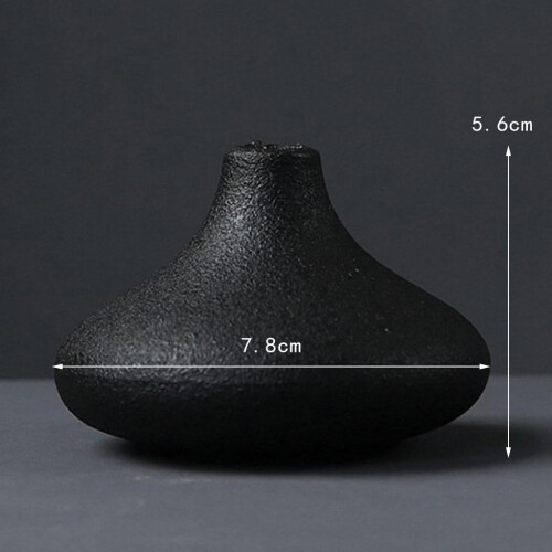 Schwarze Keramik-Blumenvasen, 8er-Set 2