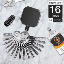 8X Heavy Duty Metal Retrattile Moschettone Portachiavi Cintura Badge Bobine Clip 28,3 Pollici Cavo di Filo di Acciaio Rinforzato