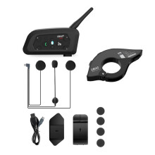 EJEAS V6 PRO+ with EUC for Outdoor Cycling Motorcycle Helmet Walkie Talkie 6 Rider Distance 800M Waterproof