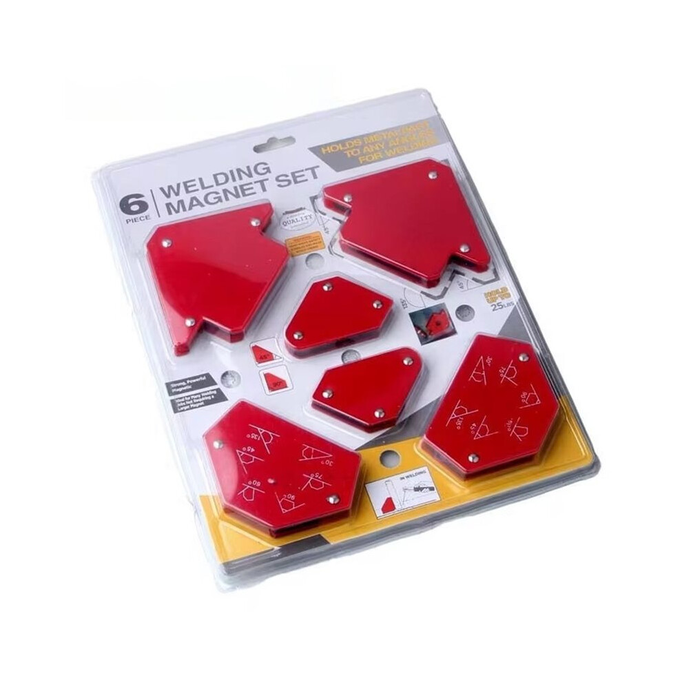6Pcs Welding Locator Set Magnetic Welding Auxiliary Tool Accessories Right Angle Bevel Multi-Angle Magnet Holder 4711724355586