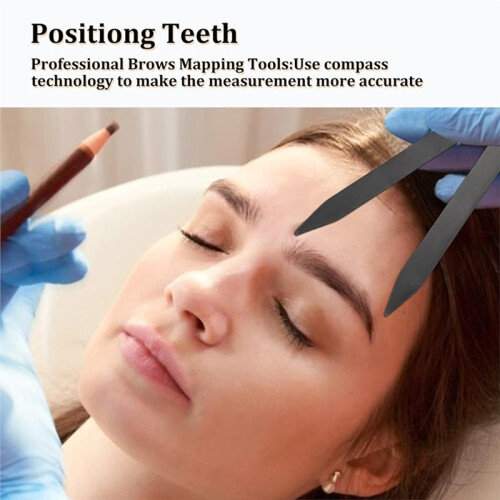 Eyebrow Ruler Stainless Steel Eyebrow Stencil Ruler Three-Point Positioning Permanent Eyebrow 2
