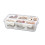 Divided Food Serving Tray with Lids Stackable Snackle Box with 6 Dividers Fruit&Veggie Storage Container for Fridge 1