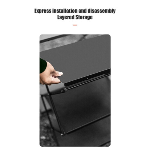 Outdoor Camping Tabletop Storage Rack Multi-Layer Folding Storage Rack Portable Multi-Function Camping Picnic Table 1