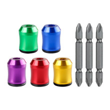 8 Anneaux Magnétiques pour Vis, Anneau Magnétique pour Tête de Tournevis avec Porte-Embout Double pour Perceuse