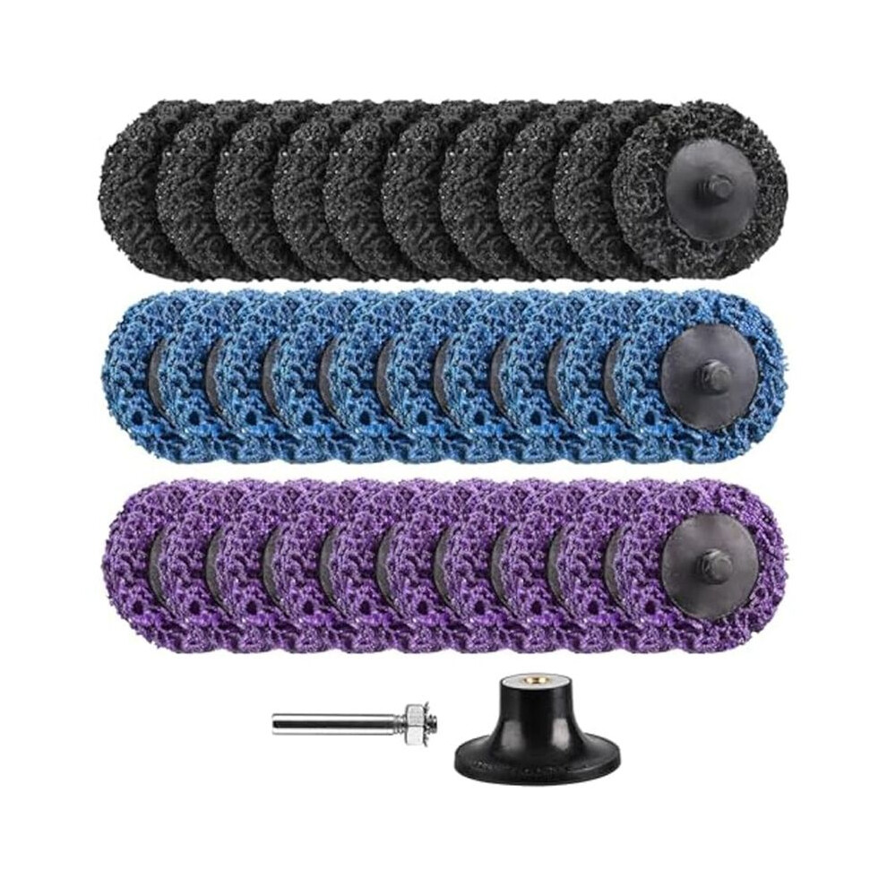 31Pcs 2In Quick Change Easy Strip Discs For Drills,Strip Wheel With 1/4In Grinding Discs,Die Grinder Attachments 4714185187758
