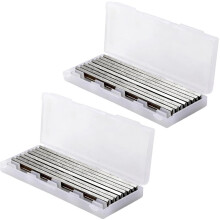 Lot de 20 Lames de Rabot Réversibles de 82 mm pour Rabots Électriques Portatifs, avec Étui de Rangement