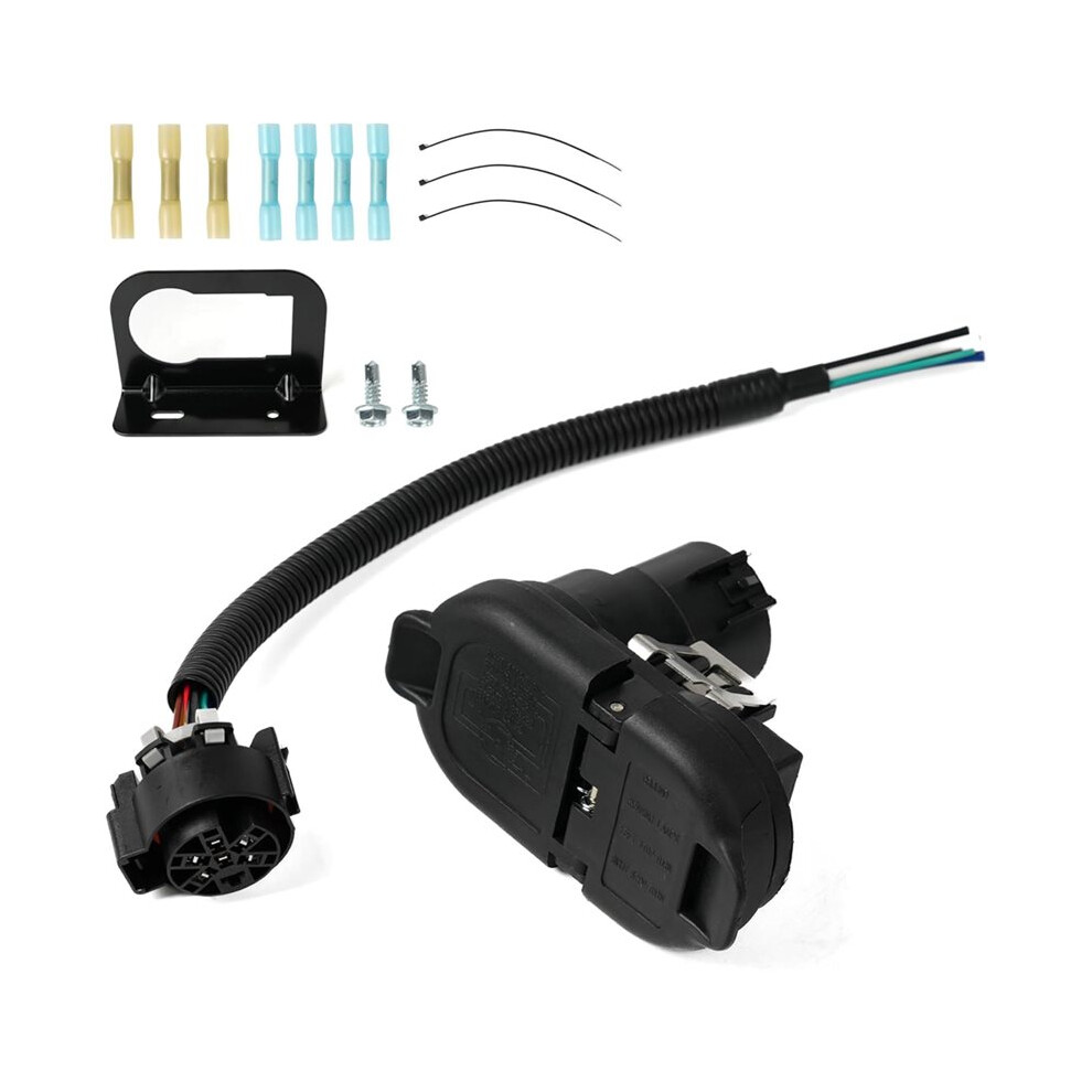 7 Way Trailer Tow Hitch Wiring Plug Receptacle Connector Harness Installation Kit For Uscar Multi-Tow Pickups 6032429442370