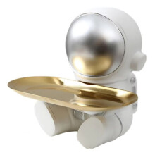 Astronaut Sleutellade Astronaut Sleutelhouder Snacklade Set voor Kantoor Slaapkamer Decoratie Ruimte-Thema Hars Beeld Sculptuur
