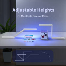 2X Luz UV para Resina, Lâmpada de Luz de Resina UV de 54W para Cura de Resina, Sem Fio e DobráVel, Usos 3 em 1, Suprimentos de Resina