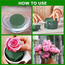 Paquet de Mousse Florale Ronde de 60, Fournitures D'Arrangement de Fleurs de Bloc de PolystyrèNe de Fleuriste Humide pour Projet D'Artisanat,