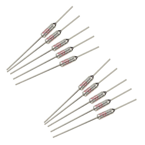 10 Pcs Circuit Cut Off TF 185 Celsius 250V 10A Temperature Thermal Fuses