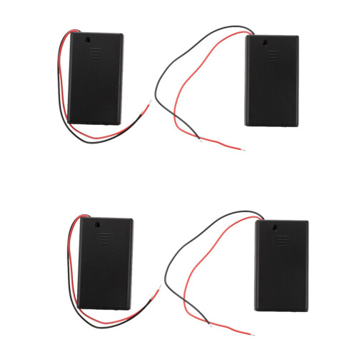 4 Pcs 3 x AAA 4.5V Battery Holder Case Box Wired /OFF  W Cover