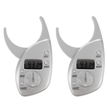 2X Digital LCD Koerperfettzange Hautfaltendicke Gesundheit Fitness Gewichts Geschlecht