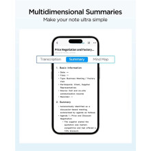 Gravador de Voz Inteligente com IA e Redução de Ruído, Ideal para Reuniões de Negócios, Palestras, Entrevistas e Anotações.