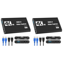2X Video Capture Card,  Capture Card for , 4K 1080P 60FPS for Streaming Video Recording for PS4/DSLR/Camera