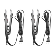 2X Hårförlängning Järn Keratin Limningsverktyg Fusion Heat Connector Maskintemperatur Fusion Heat Connector Svart US-Kontakt