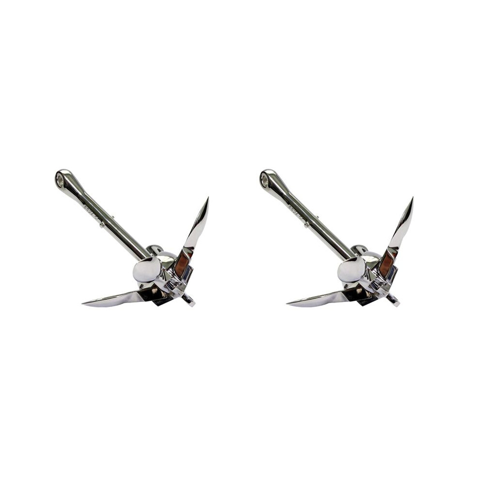 2X Inflatable Boat 316 Stainless Steel Iron Metal Anchor For Boat Kayak Dinghy Raft Fishing Boat Kayak 0.7Kg 4713868588776
