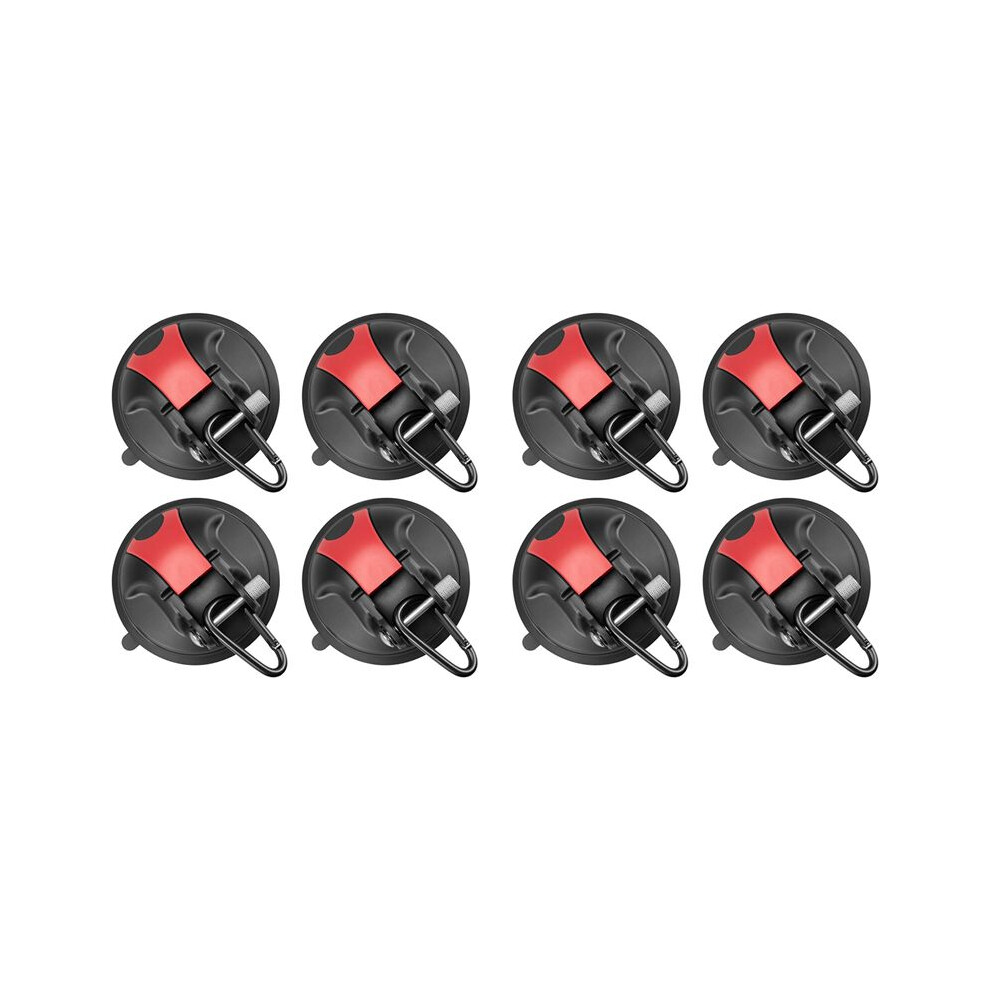 Wella Elements 8 Pcs Heavy Duty Suction Cup Hooks For Camping, Car, Rv, Window - Camping Suction Cup Hooks