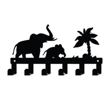 6 Krokar NyckelhåLlare för VäGg Metallnycklar HåLlare Dekorativ VäGgmonterad Elefant Designstil NyckelhåLlare för VäGgnyckelhäNgare