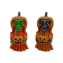 Pompoen Hoofd Schedel Decoratie Skelet Beeldjes Cool Standbeeld Schedel Halloween Schedel Horrible Ornamenten voor Home Decor C