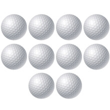 10 Schwimmende Golfbälle, Nicht Sinkend, Synthetischer Gummi, Doppellagig, D42,7 mm, für Weitwurftraining, Q004