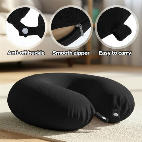 Luxurious Washable Neck Pillow, Universal U-Shaped Travel Pillow 2
