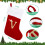 Meia de Natal de veludo vermelho com monograma de 20 polegadas 2