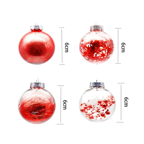 Christmas Tree Ball Ornaments Purple 60mm 24pc 2