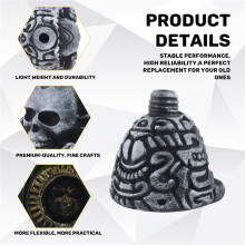 Aztec Death Whistle Aztec Scary Death Whistle Whistle Skull Toy Party Noise Prop Resin Halloween Toy Gift Grey