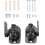 Universal Rotatable Speaker Wall Mount Stand Bracket 5 Pair Black 2