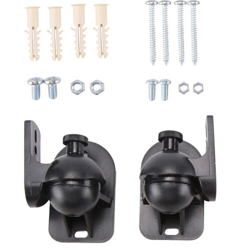 Universal Rotatable Speaker Wall Mount Stand Bracket 5 Pair Black 1