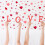Valentinstag Herz-Fensteraufkleber, 4er-Pack 4
