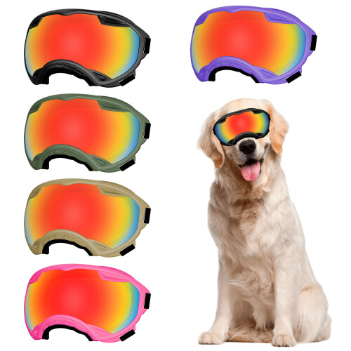 Protective Dog Sunglasses With Sun Blocking Lens For-Green S 2