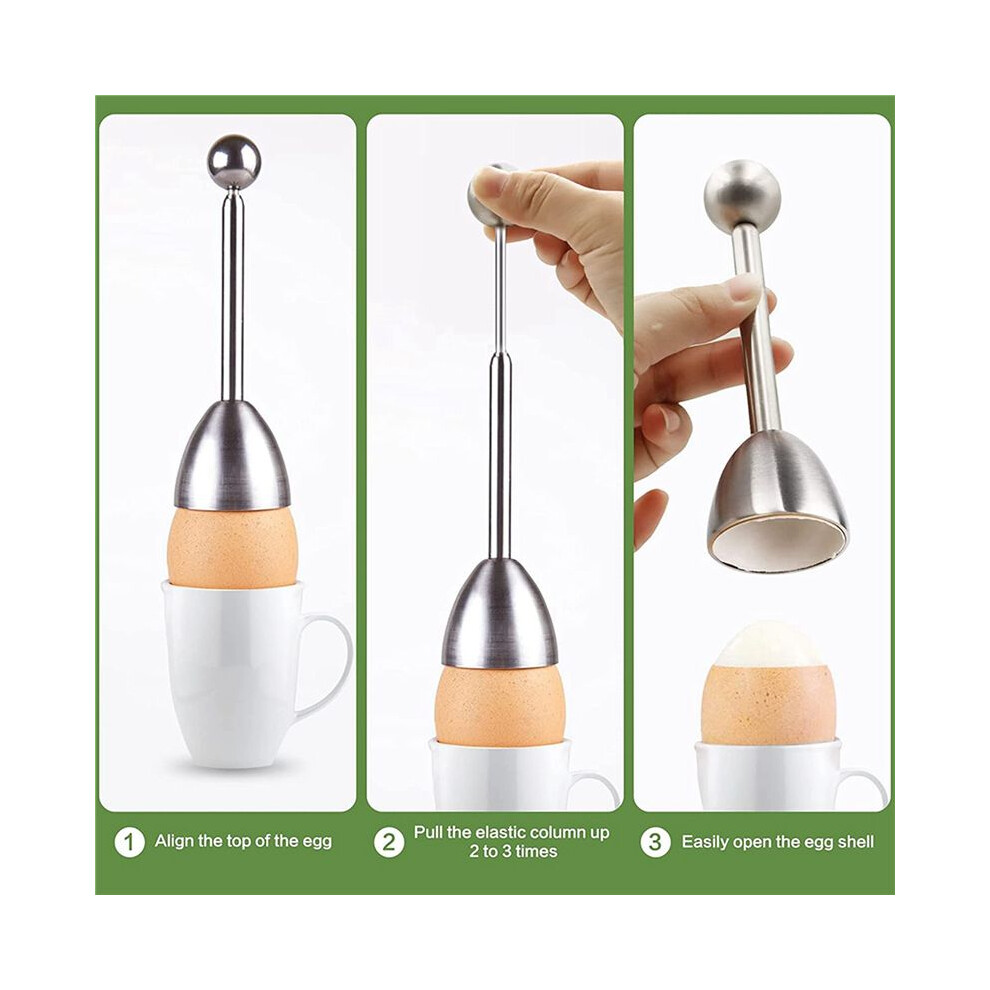 3X Egg Cutters, Egg Slicer Kitchen Egg Opener Tool Egg Cracker Remover Egg Shells Separator For Hard Soft Boiled Eggs 4711127659243