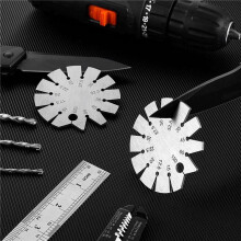2X Bevel Gauge Axe Angle Gauge Round Shape Knife Angle Finder Knife Blade Angle Gauge 15-120 for Measuring Knife Angle