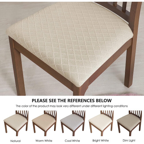 Capas de assento impermeáveis em jacquard elástico para cadeiras de jantar. 2