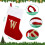 Weihnachtsstrumpf mit Monogramm, roter Samt mit Plüschbündchen 2