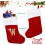 Weihnachtsstrumpf mit Monogramm, roter Samt mit Plüschbündchen 4