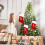 Weihnachtsstrumpf mit Monogramm, roter Samt mit Plüschbündchen 5