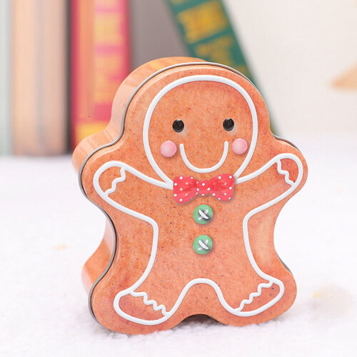 Christmas iron candy box with lid 1 piece 2