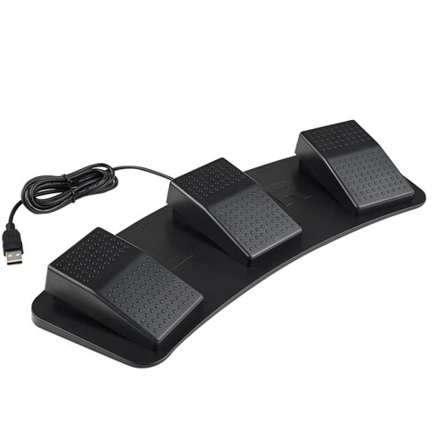 2X USB Triple Foot Switcher Controller Key Customized Keyboard Gaming Multimedia Action Pedal for Computer 1