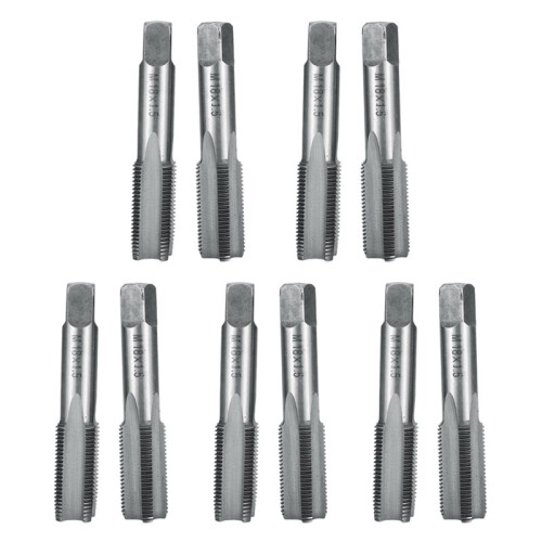 5 Pair Right Screw Taps Straight Fluted Fine Thread Metric Hand Tap Drill Thread Forming Machine Tap Bits M18x1.5