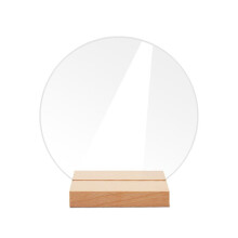 12 Stück DIY Blanko Acryl Tischschild Klares Schild mit Ständer Transparenter Bogen Tischnummern Tischkarte Hochzeitsdekoration, B