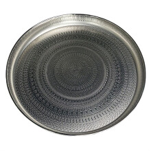 Vassoio Rotondo, Vassoio da 13 Pollici, Vassoio Decorativo di Lusso, Vassoio da Tavolino, Vassoio per Gioielli In Argento