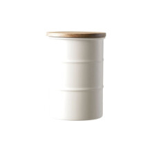 304 Stainless Steel Coffee Cans Sealed Cans with Wooden Lid Coffee Bean Dried Fruit Storage Jar Food Storage Tank