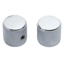 Chrome Guitar Knobs for FD TL Style Electric Guitar or Bass, 6mm Inner Diameter