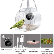 Bird Feeder with Camera ,with HD Night-Version Bird Watching Camera for Outdoor Bird Watching & Capture Photos A