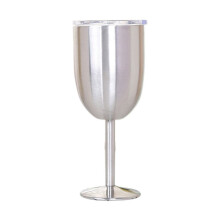 Wine Glass Stainless Steel Double Layer Goblet Color Large Capacity Tumbler Resistant Wine Cup Silver